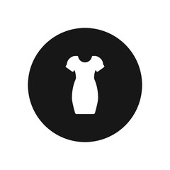 Women dress vector icon, simple car sign.