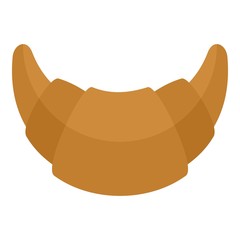 Croissant icon. Flat illustration of croissant vector icon for web design