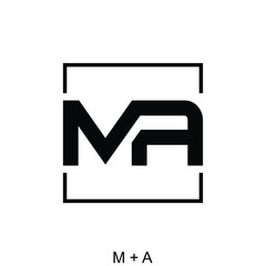 letter M and A concepts ready to use - obrazy, fototapety, plakaty