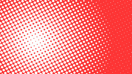 Light red pop art background with dots design, abstract vector illustration in retro comics style