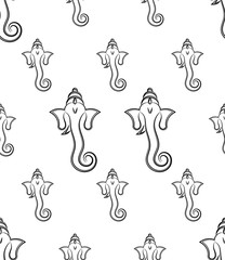 Ganesha The Lord Of Wisdom Seamless Pattern