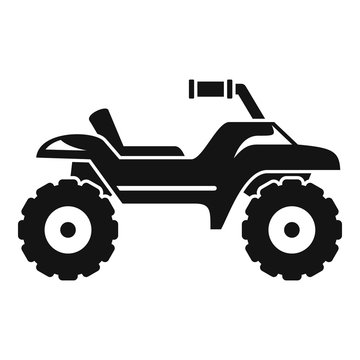 Dirt tire quad bike icon. Simple illustration of dirt tire quad bike vector icon for web design isolated on white background