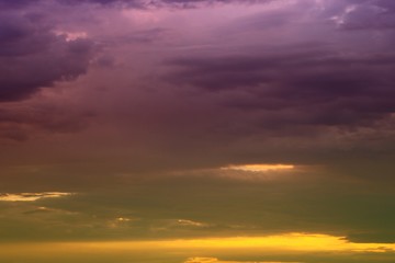 amazing unreal bright fantasy sunset or sunrise clouds in the sky for using in design as background.