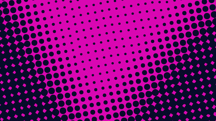 Magenta dotted background in pop art retro style, vector illustration