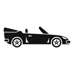 Traveling cabriolet icon. Simple illustration of traveling cabriolet vector icon for web design isolated on white background