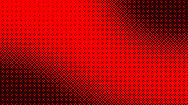 Dark red comic pop art background with halftone dots design, vector illustration template
