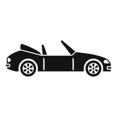 Fast cabriolet icon. Simple illustration of fast cabriolet vector icon for web design isolated on white background