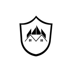 home shield logo vector