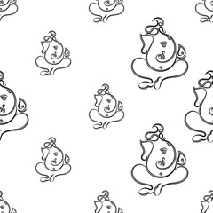 Ganesha The Lord Of Wisdom Seamless Pattern