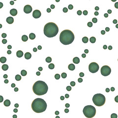 Abstract Seamless Pattern made of green dots