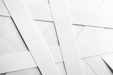 Composition with white elements, abstract background.