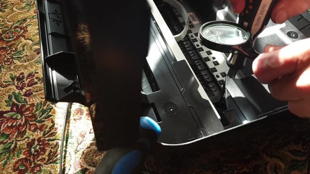 Fix a printer. The wizard repairs the printer. Repair Xerox. MFP repair.