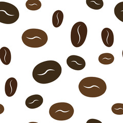 Coffee beans seamless pattern