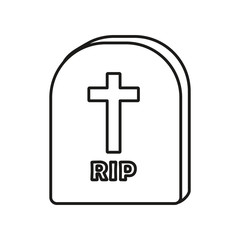 Obraz premium RIP tombstone icon