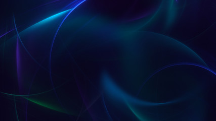 3D rendering multicolored abstract fractal on black background