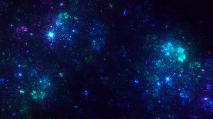 3D rendering multicolored abstract fractal on black background