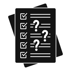 Alzheimer disease test icon. Simple illustration of alzheimer disease test vector icon for web design isolated on white background