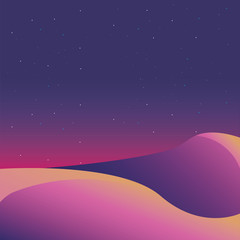 Obraz na płótnie Canvas gradient background night stars desert