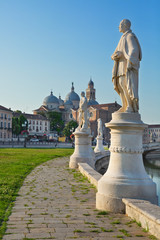 Fototapeta premium Sculptures in Prato della Valle square in Padua, Italy