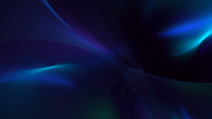 3D rendering multicolored abstract fractal on black background