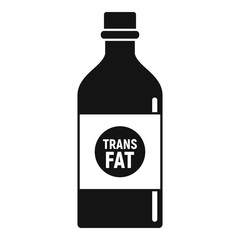 Fototapeta na wymiar Fat bottle milk icon. Simple illustration of fat bottle milk vector icon for web design isolated on white background
