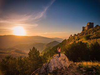 Naklejka premium Alba a Rocca Calascio