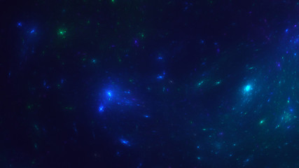 3D rendering multicolored abstract fractal on black background