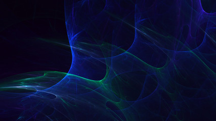 3D rendering multicolored abstract fractal on black background