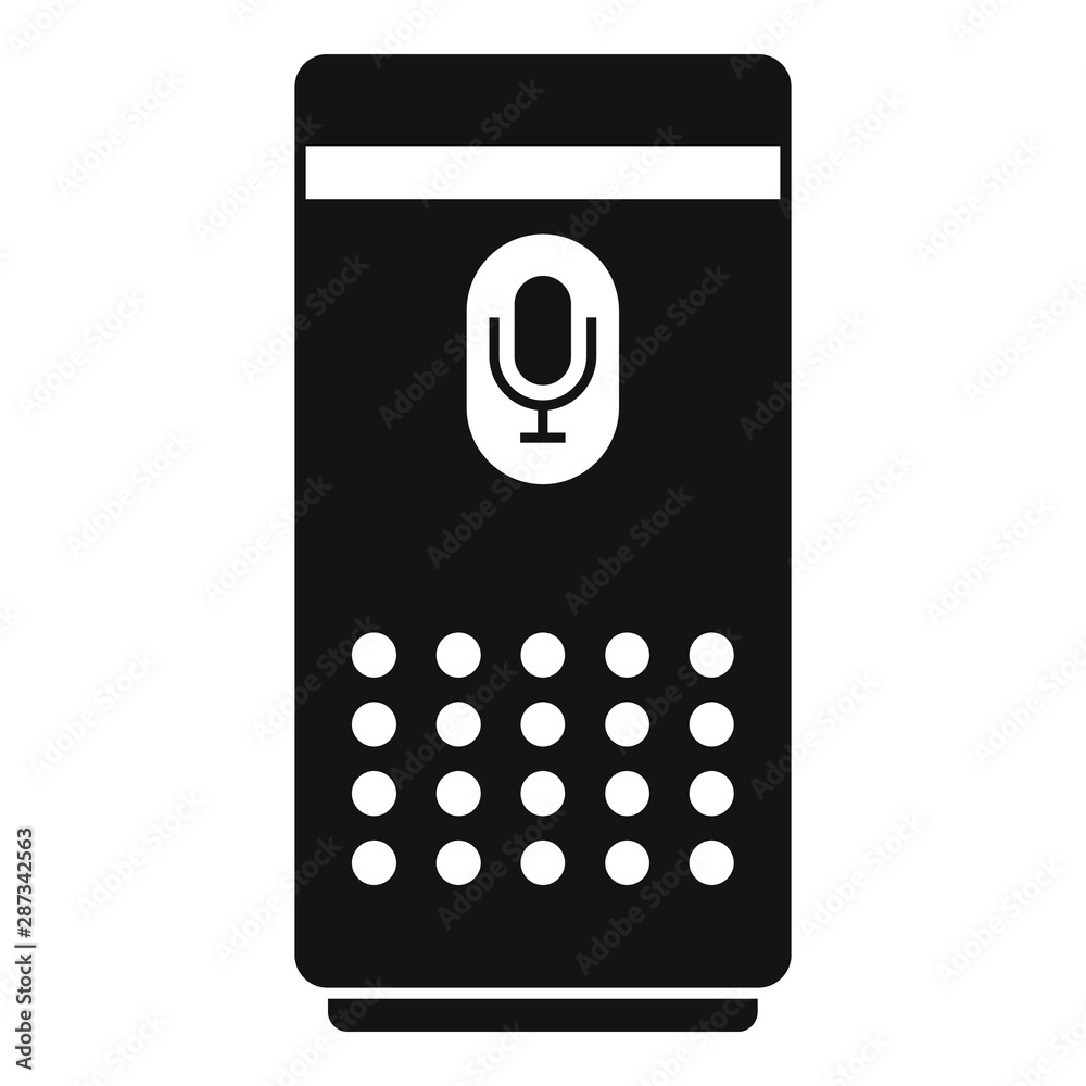 Poster smart speaker control icon. simple illustration of smart speaker control vector icon for web design 