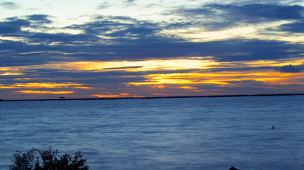 Beautiful scenery of the sea at sunset