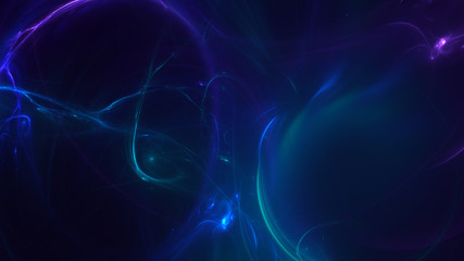 3D rendering multicolored abstract fractal on black background