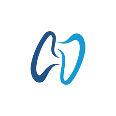 Obraz premium Creative dental clinic logo vector. Abstract dental symbol icon with modern design style