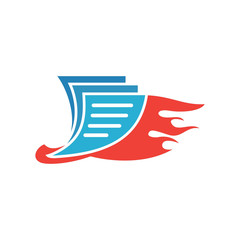 document and fire logo template