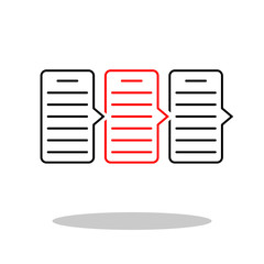 Process icon in trendy flat style. Step-by-step symbol for your web site design, logo, app, UI Vector EPS 10. - Vector