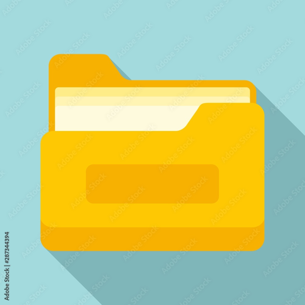 Poster archive file folder icon. flat illustration of archive file folder vector icon for web design