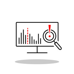 Risk analysis icon in trendy flat style. Analysis symbol for your web site design, logo, app, UI Vector EPS 10. - Vector