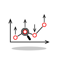 Statistics icon in trendy flat style. Graph symbol for your web site design, logo, app, UI Vector EPS 10. - Vector