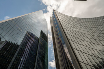 Fototapeta na wymiar Vista panorámica de los rascacielos de la ciudad de Londres, Inglaterra