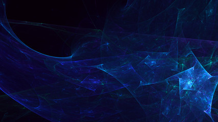 3D rendering multicolored abstract fractal on black background