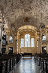 Fototapeta na wymiar Ventana de la Iglesia de San Martín in the Fields, Londres, Inglaterra