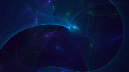 3D rendering multicolored abstract fractal on black background