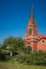 Church in Nowe Warpno, Zachodniopomorskie, Poland