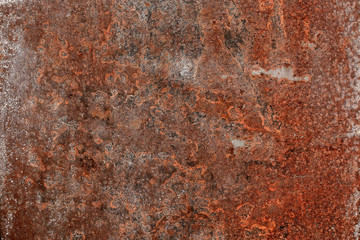 Old metal rusted wall. Grunge background and texture. Close-up