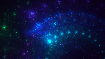 Naklejka premium 3D rendering multicolored abstract fractal on black background