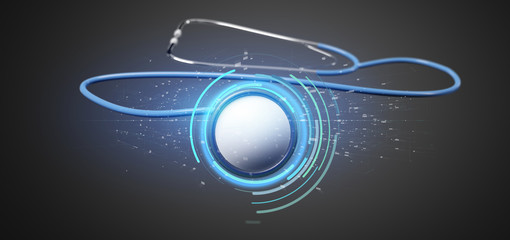 3d rendering medical stethoscope isolated on a background