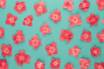 Springtime floral greeting card template.