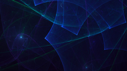 3D rendering multicolored abstract fractal on black background