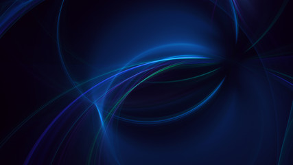 3D rendering multicolored abstract fractal on black background