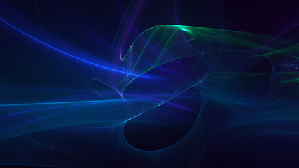 3D rendering multicolored abstract fractal on black background