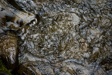 Texture of flowing water. Background image of a mountain river